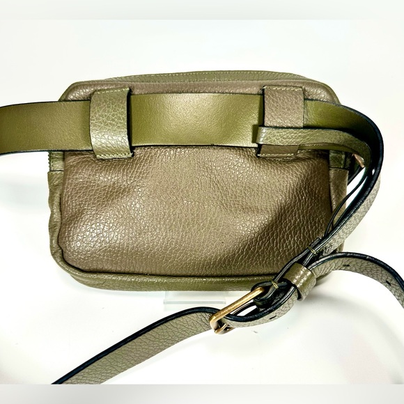 Calvin Klein Unisex Pebble Leather Fanny Bag in Olive - Picture 6 of 10